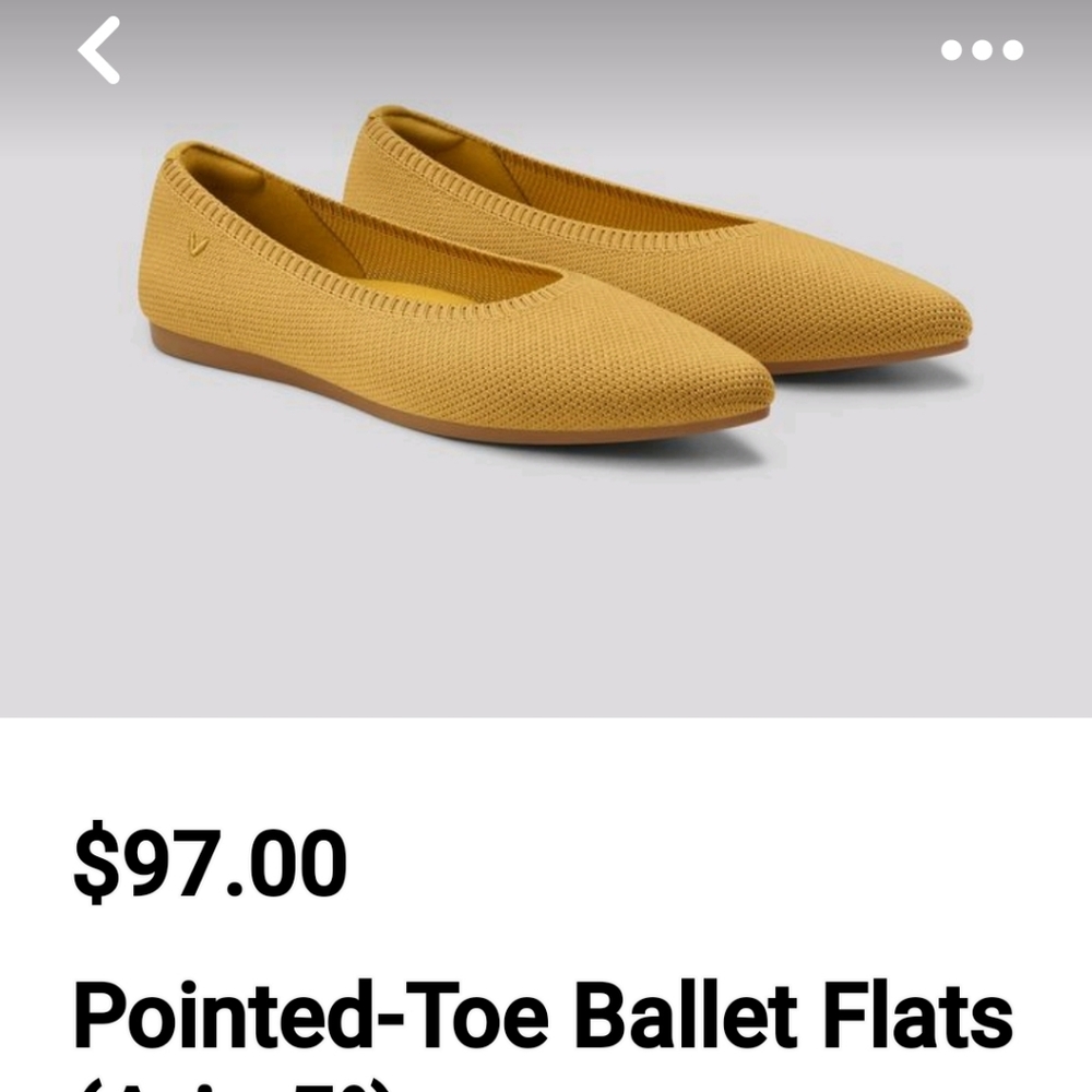 **NEW**VIVAIA BALLET flats mustard color. - Picture 9 of 9